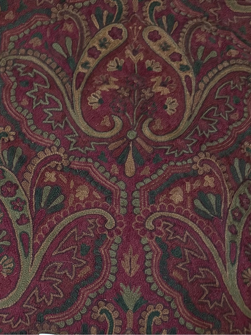 Vintage Kravet Embroidered Crewel Fabric from Couture Collection